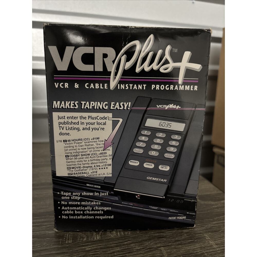 Vintage VCR PLUS Instant Programmer by Gemstar Timed Recorder